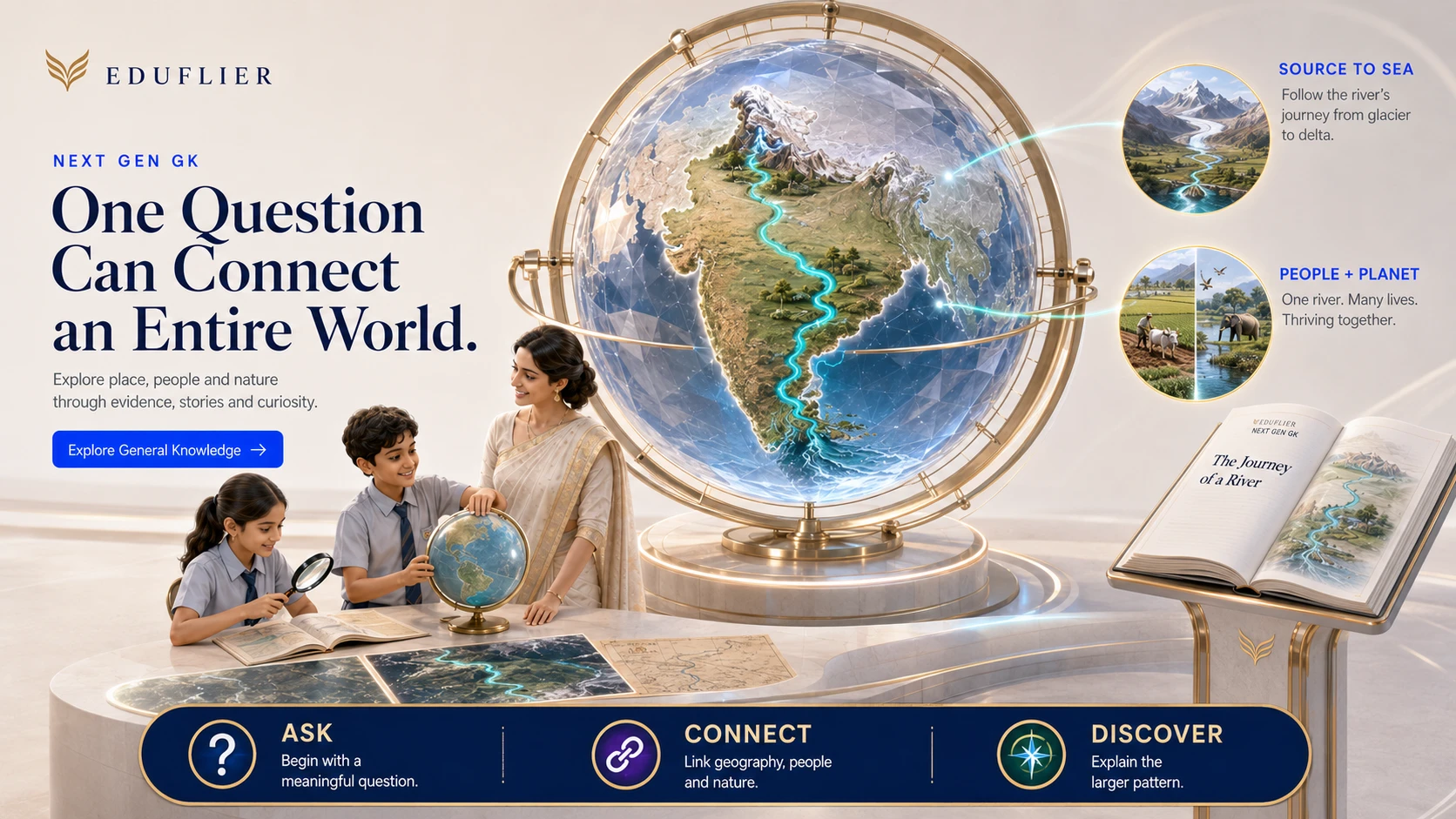 Turn curiosity about the world into connected, usable understanding. approved full-scene visual