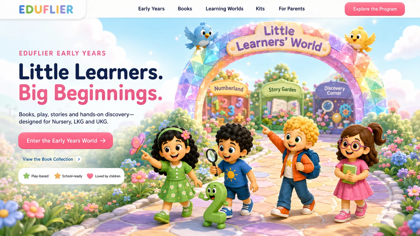 A complete early-years classroom with purposeful play, language, number and discovery areas